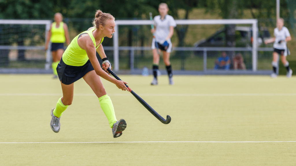 Action on the hockey turf. Game ON!